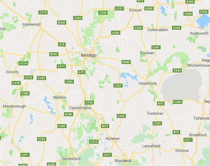 Bendigo Sheds Map