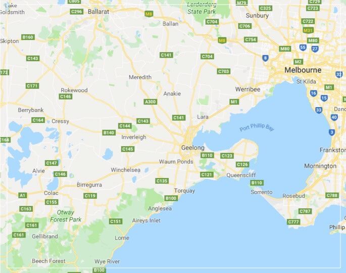Geelong Sheds Map