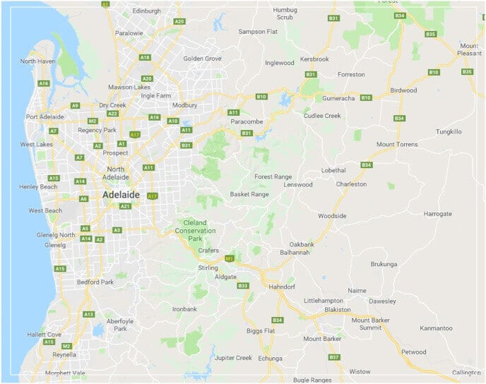Adelaide Sheds Map