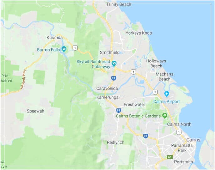 Cairns Sheds Map