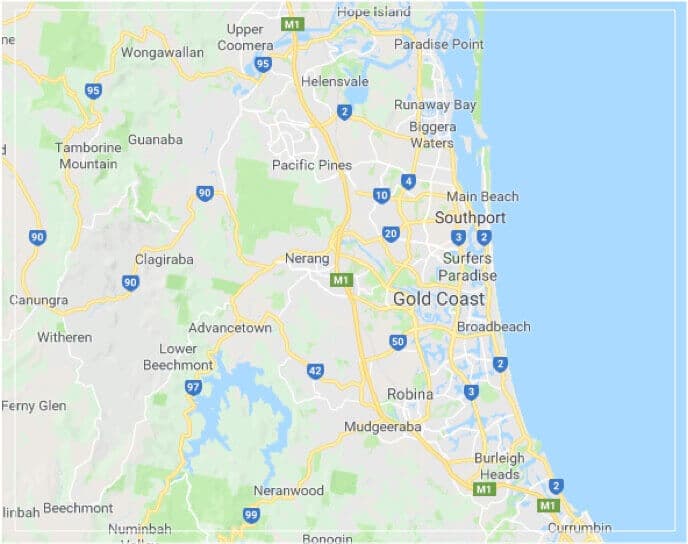 Gold Coast Sheds Map