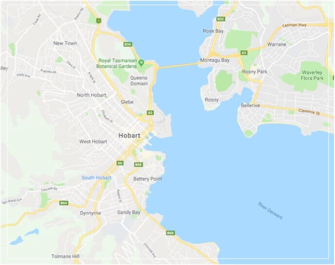 Hobart Sheds Map